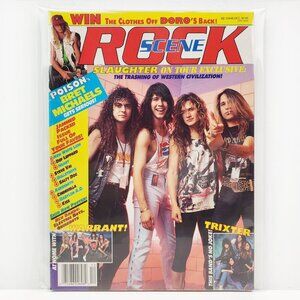 Rock Scene Magazine Poison Slaughter Trixter Warrant VTG Dec. 1990 Unread Stock